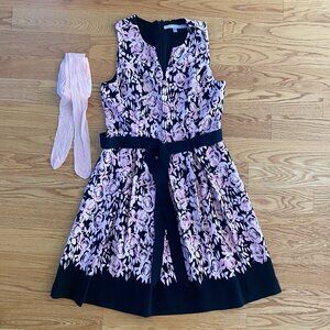 Luxe Dress, by Carmen Marc Valvo, and a pair of stockings